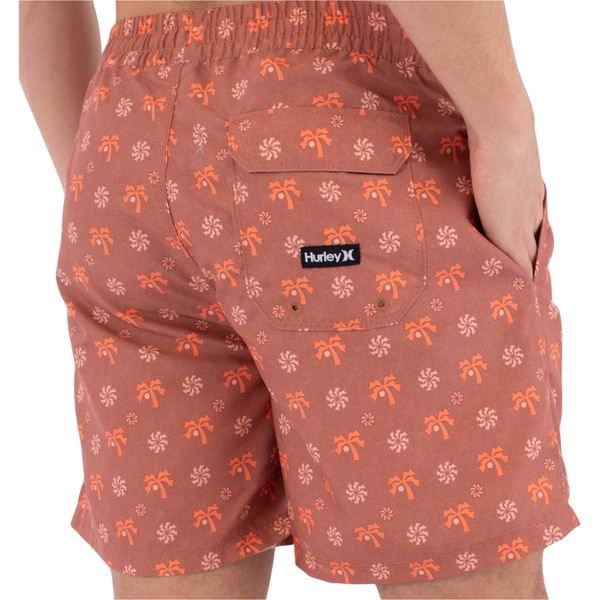 2026 Hurley Herre Ikon Tryk Volley Boardshorts MBEU00017808 - Faded Red